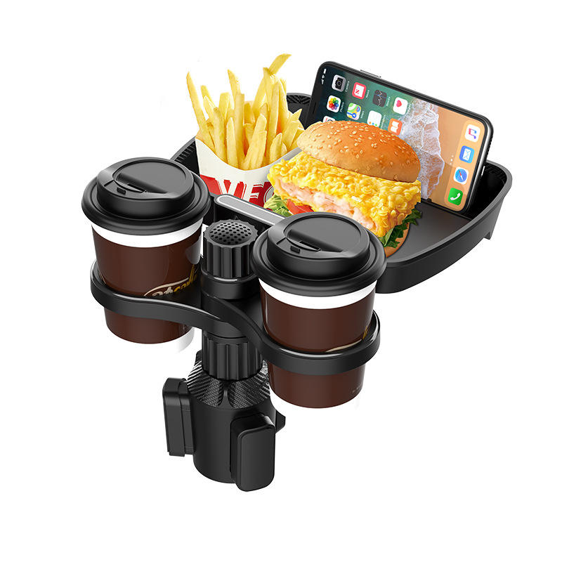 360 Degree Rotating Car Cup Holder Tray - Fujong Model CTT-004(2) | Car Food Table Phone Holder